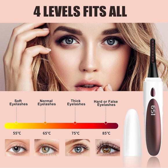 Heated Eyelash Curler, Rechargeable Electric(NWT)led display..black.. - Picture 4 of 8